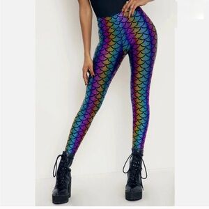 Blackmilk Rainbow Candy Mermaid Leggings - NWT